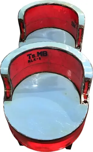 Product image of the product “Chair drum recycle metal H67, L58, W58 cm, metal art. ”